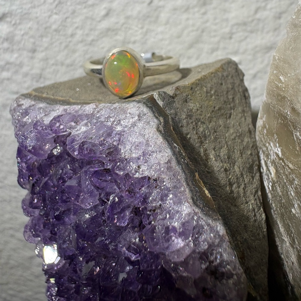 Dainty Ethiopian Opal  Ring